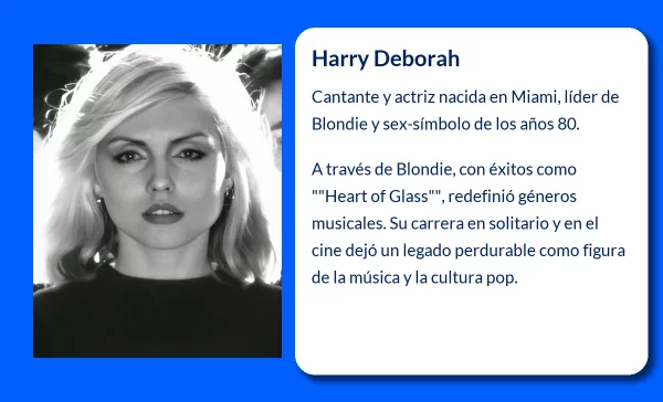 Harry Deborah (1945). La icónica cantante y actriz de Blondie que marcó una era