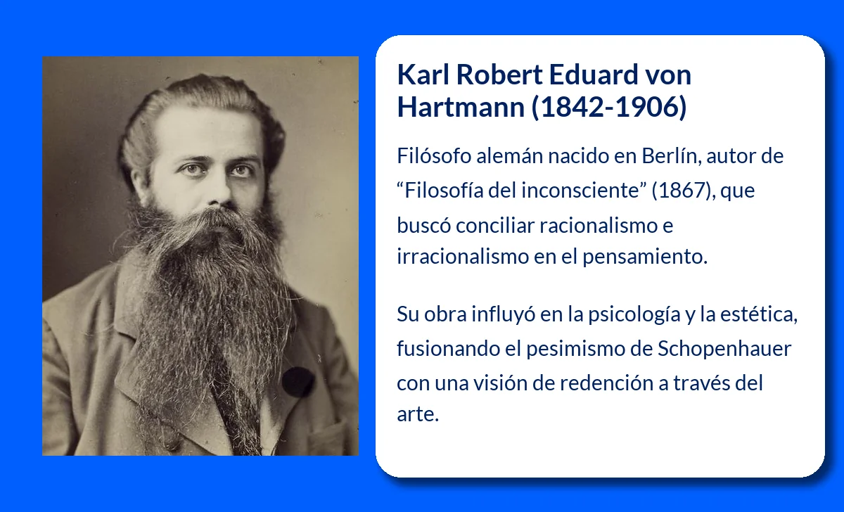 Karl Robert Eduard von Hartmann (1842-1906): Filósofo alemán y la reconciliación del racionalismo con el irracionalismo