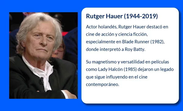 Rutger Hauer (1944-2019): El ícono del cine que trascendió fronteras