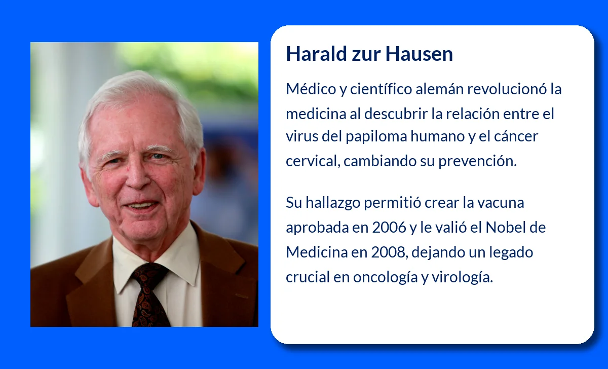 Harald zur Hausen (1936-VVVV): El científico que cambió el rumbo del cáncer cervical