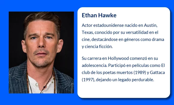 Ethan Hawke (1970-VVVV): La evolución de una estrella del cine estadounidense