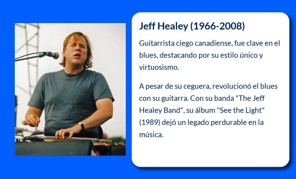Jeff Healey (1966-2008). El guitarrista ciego que dejó huella en el blues