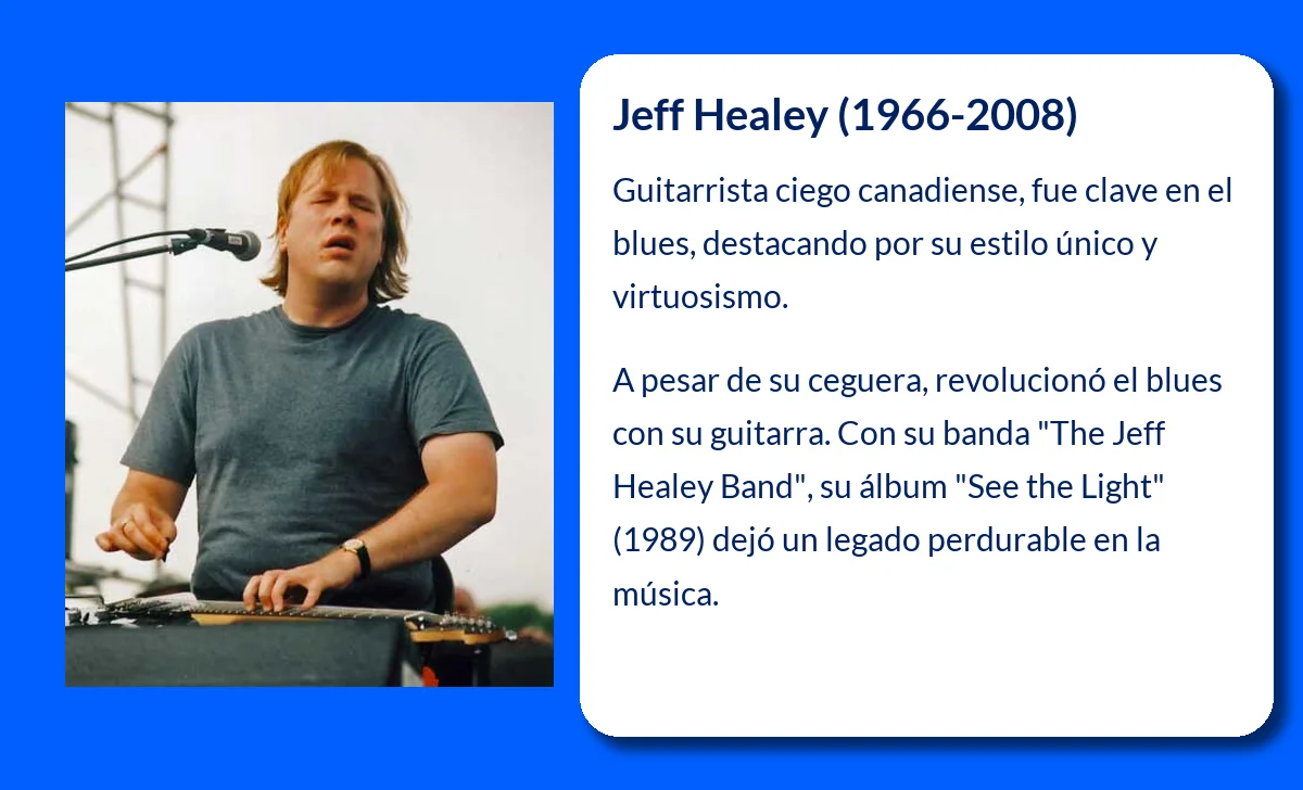 Jeff Healey (1966-2008). El guitarrista ciego que dejó huella en el blues