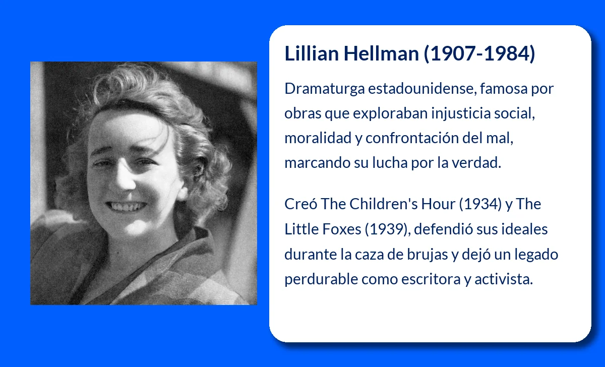 Lillian Hellman (1907-1984): La dramatista que condenó el mal en sus obras