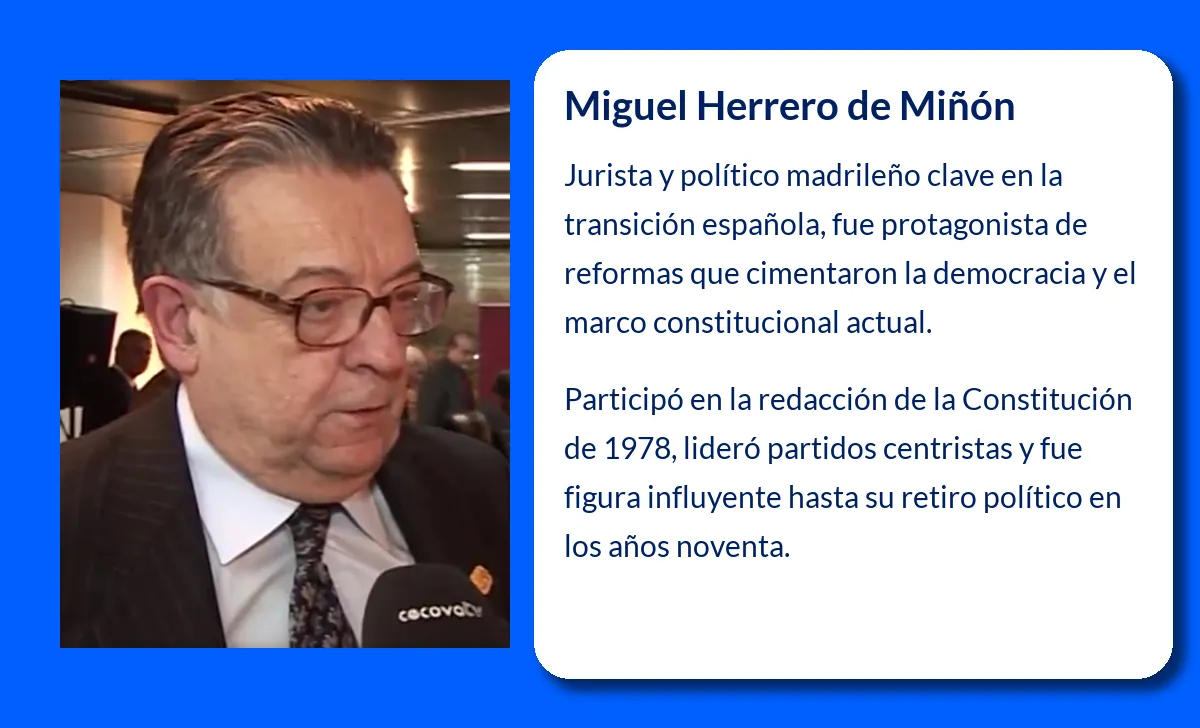 Miguel Herrero de Miñón. Un destacado político y jurista español