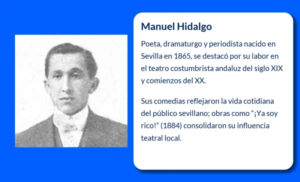 Manuel Hidalgo. El dramaturgo sevillano que conquistó al público andaluz con su teatro costumbrista