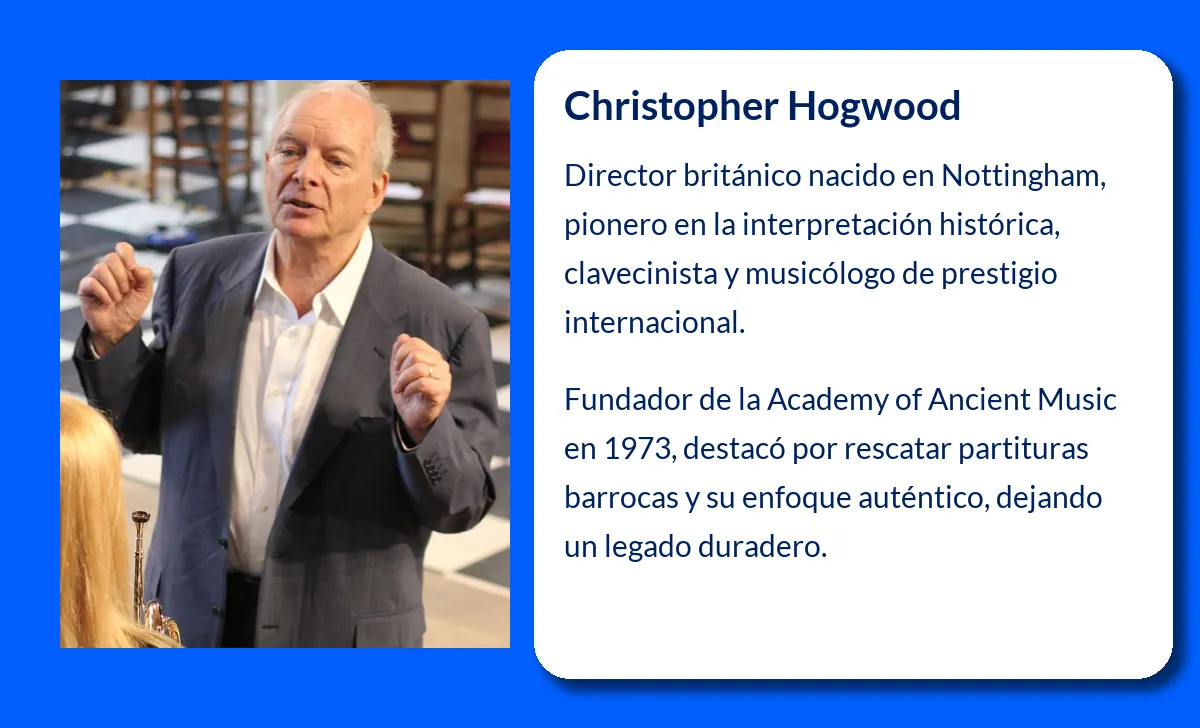 Christopher Hogwood. El maestro de la música histórica y la orquesta barroca