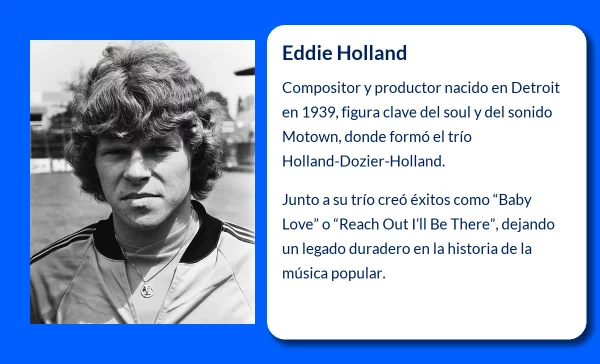 Eddie Holland. El compositor y productor estadounidense que dejó huella en la música soul.