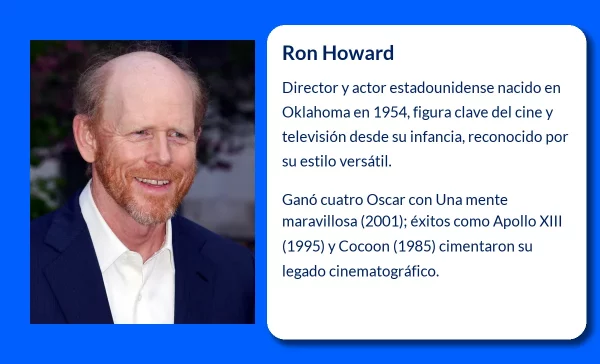 Ron Howard. El cineasta precoz que conquistó Hollywood con versatilidad y maestría narrativa