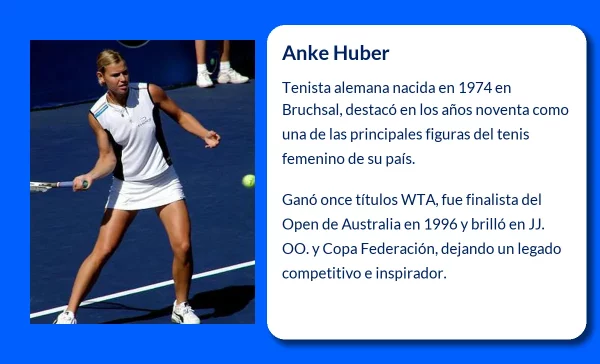 Anke Huber. La tenista alemana que desafió a las grandes leyendas del tenis femenino