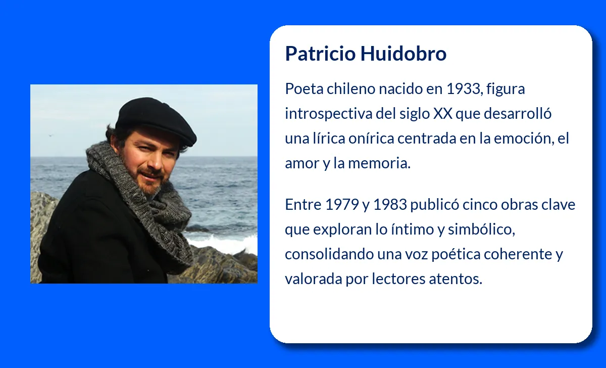 Patricio Huidobro. El poeta chileno de las emociones íntimas y los sueños literarios