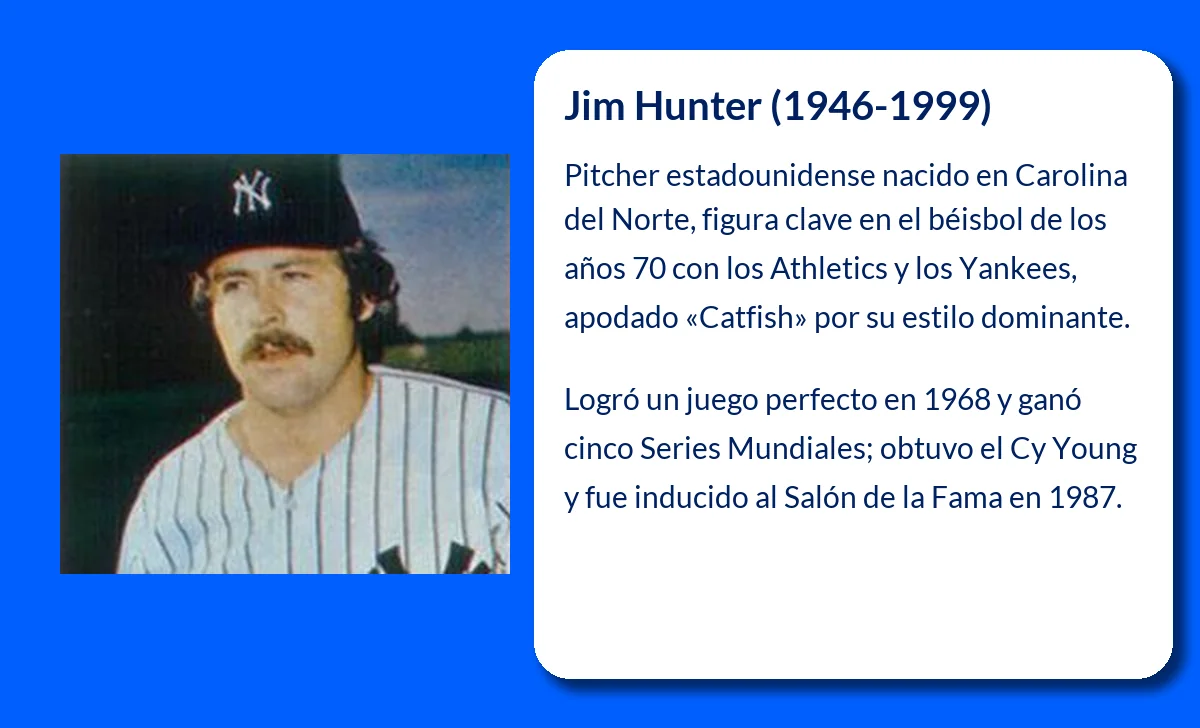 Jim "Catfish" Hunter (1946-1999): El Luchador en el Montículo que Dominó la Década de los 70