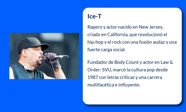 Ice-T. El pionero del Rap y Rock que conquistó dos mundos musicales