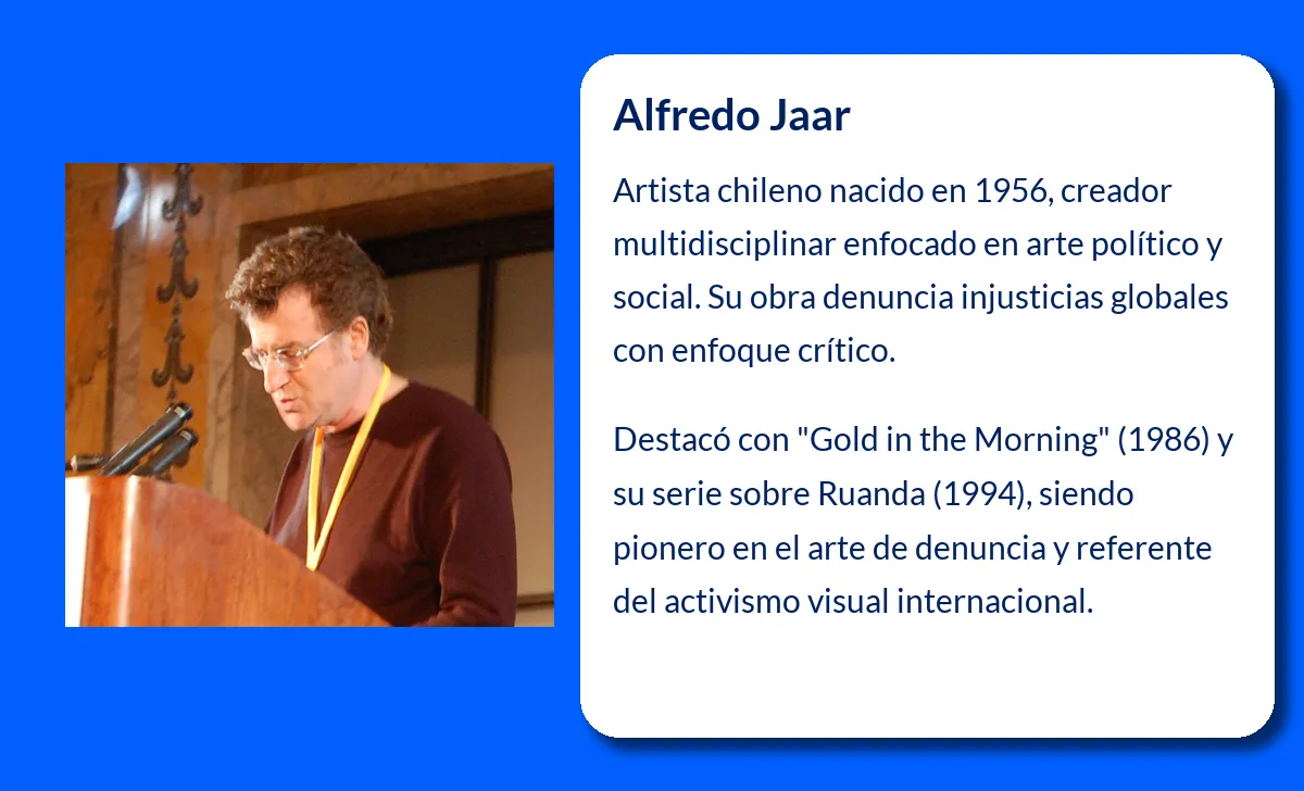Alfredo Jaar. El artista chileno que retrató la tragedia de Ruanda