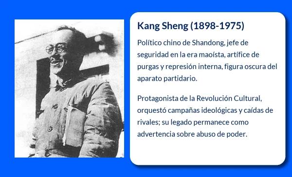 Kang Sheng (1898-1975). El oscuro ejecutor de las purgas maoístas