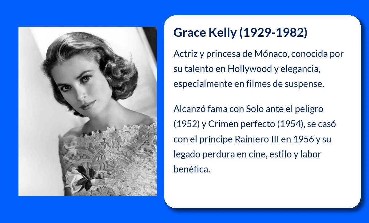 Grace Kelly (1929-1982): De estrella de Hollywood a Princesa de Mónaco