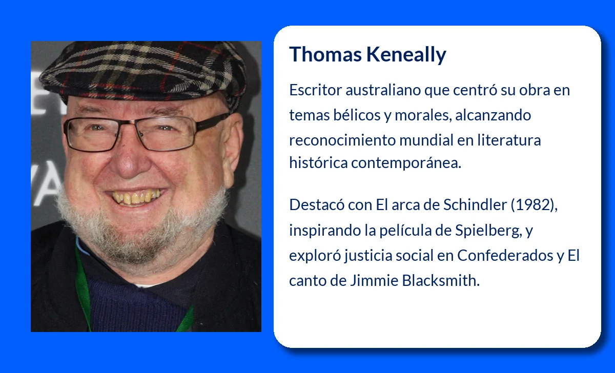 Thomas Keneally (1935-VVVV): El autor australiano que dio vida a la historia de Schindler