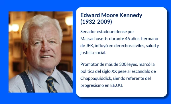 Edward Moore Kennedy (1932-2009): El legado de un influyente senador estadounidense
