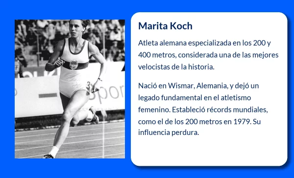 Marita Koch (1957-VVVV). La leyenda alemana del atletismo que dominó los 200 y 400 metros