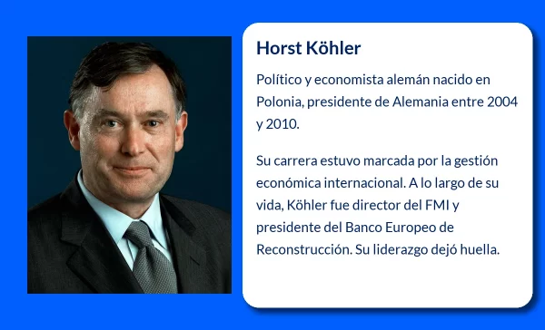 Horst Köhler (1943-VVVV): El político alemán que presidió la República Federal de Alemania