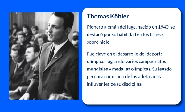 Thomas Köhler (1940-VVVV). El pionero del luge que marcó una era olímpica