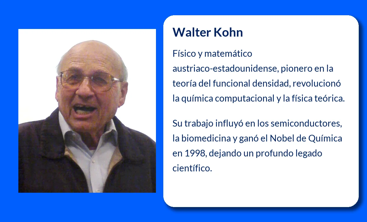 Walter Kohn (1923-VVVV). El físico pionero que revolucionó la teoría de la densidad funcional