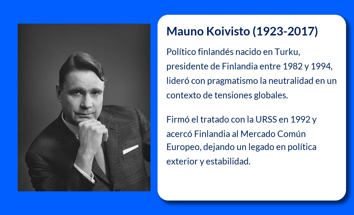 Mauno Koivisto (1923-2017): El político finlandés que transformó el rumbo de su país