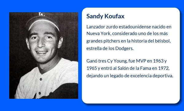 Sandy Koufax (1935-VVVV): El Mejor Pitcher Zurdo de Todos los Tiempos