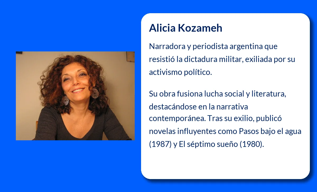 Alicia Kozameh (1953-VVVV): La escritora argentina que resistió la dictadura y se consagró como una voz literaria internacional