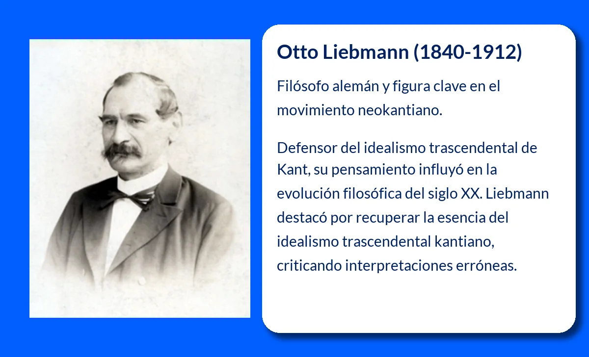 Otto Liebmann (1840-1912). El filósofo que defendió el idealismo trascendental de Kant