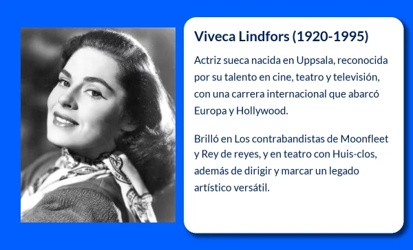 Viveca Lindfors (1920-1995): La actriz sueca que cautivó Hollywood y el cine europeo