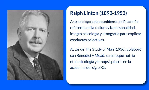 Ralph Linton (1893-1953). El antropólogo que conectó la cultura con la personalidad