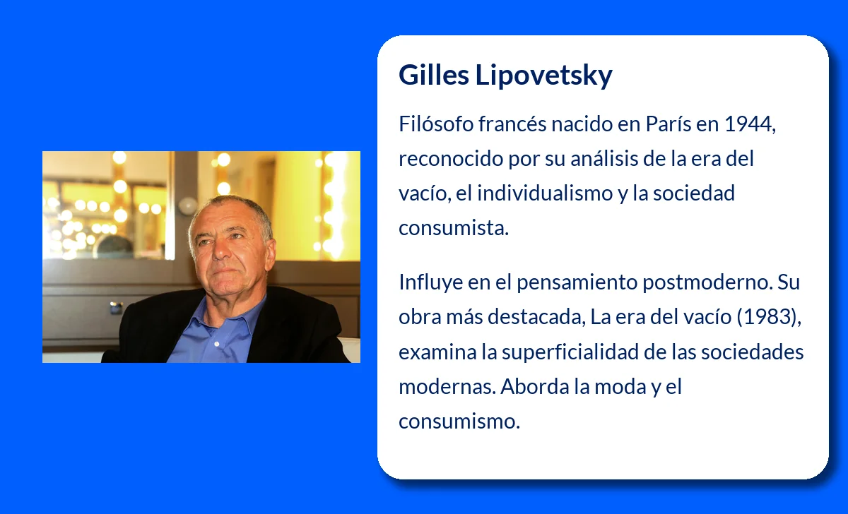 Gilles Lipovetsky (1944-VVVV). El filósofo que retrató la era del vacío y el culto al individualismo