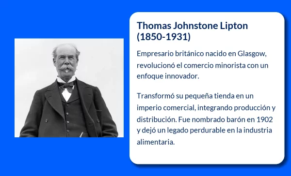 Thomas Johnstone Lipton (1850-1931). El visionario que revolucionó el comercio minorista británico