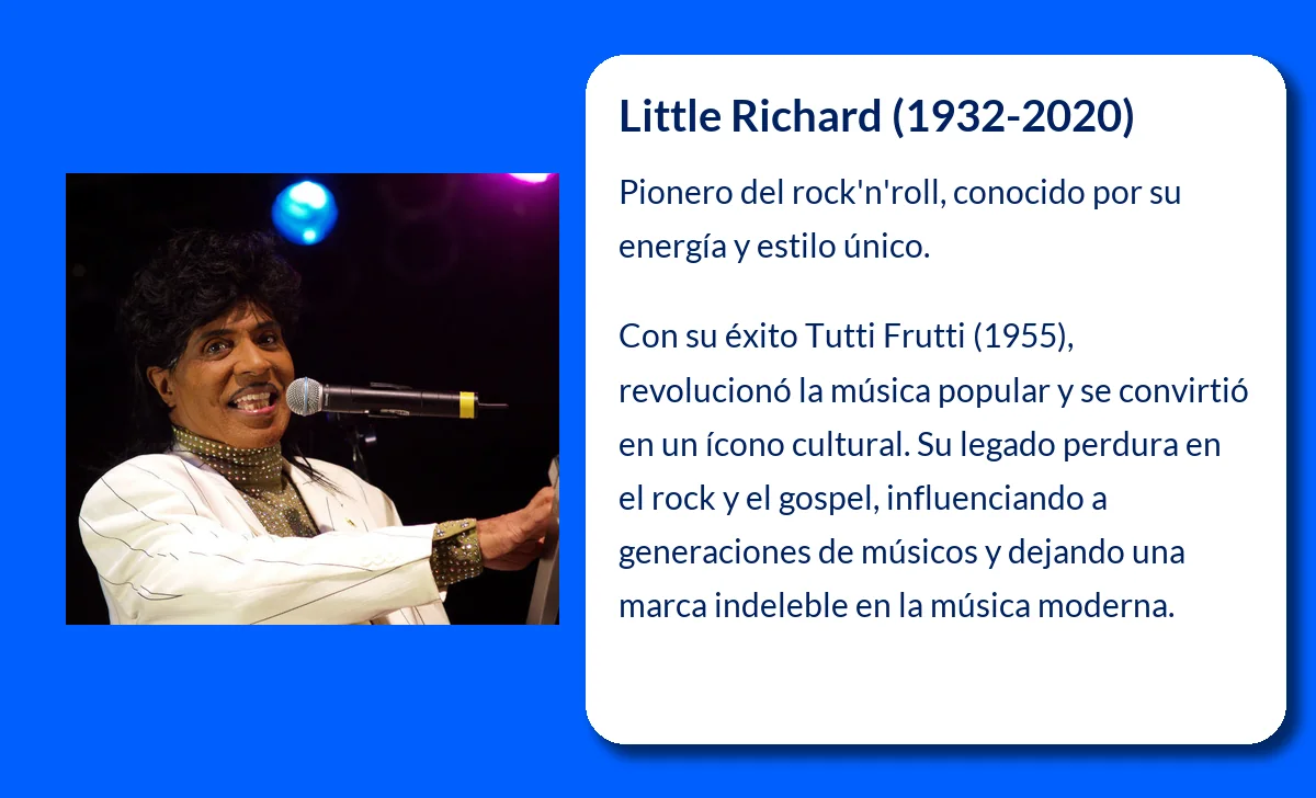 Little Richard (1932-2020). El pionero del rock'n'roll y su impacto eterno en la música