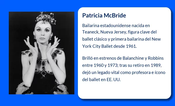 Patricia McBride. La maestra de la danza estadounidense que conquistó los escenarios internacionales