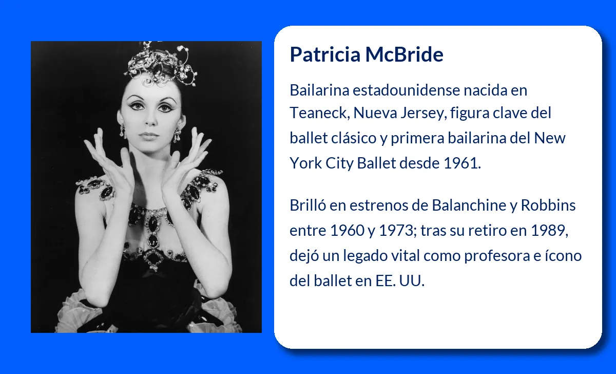 Patricia McBride. La maestra de la danza estadounidense que conquistó los escenarios internacionales