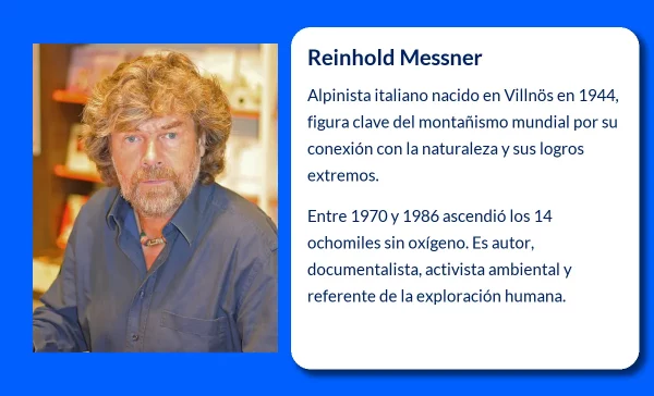 Reinhold Messner. El alpinista italiano que conquistó los 14 ochomiles