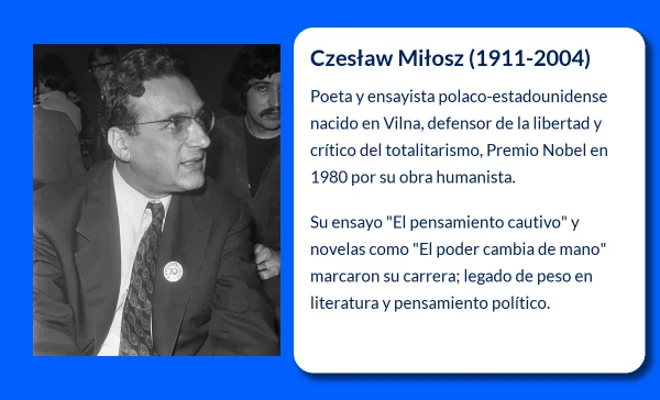 Czesław Miłosz. El intelectual polaco-estadounidense que desafió la opresión