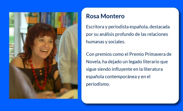 Rosa Montero (1951-VVVV): La escritora y periodista española que cautivó al mundo con su literatura profunda y reflexiva