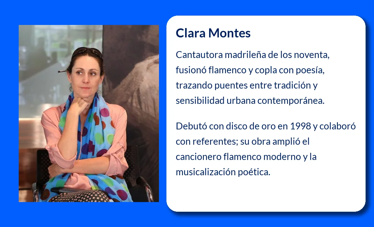 Clara Montes (1970-VVVV): La voz cálida que revolucionó el flamenco y la copla española