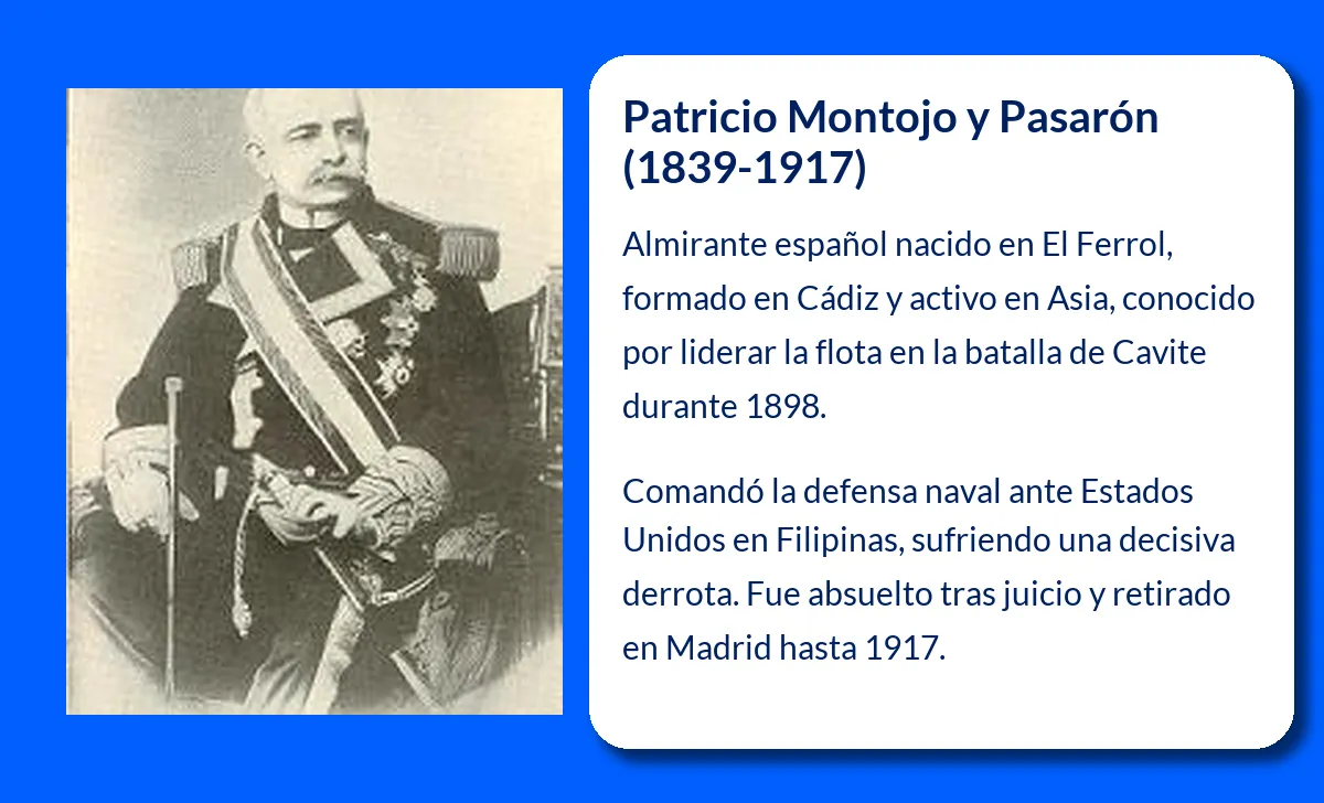 Patricio Montojo y Pasarón. El almirante español que perdió Filipinas en la batalla de Cavite