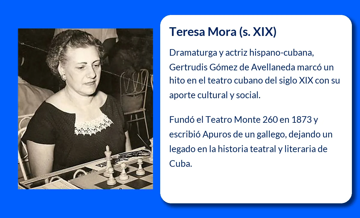 Teresa Mora (s. XIX). La dramaturga y actriz hispano-cubana que marcó su huella en el teatro de la época