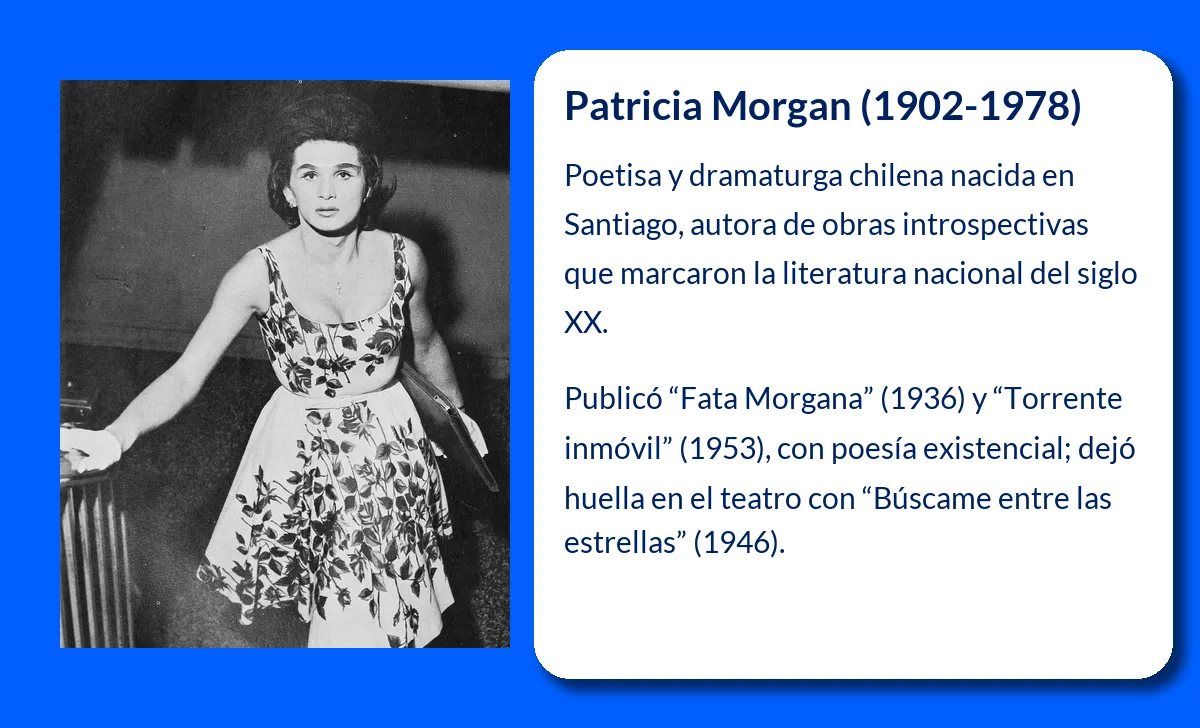 Patricia Morgan. La poetisa chilena que iluminó con su pluma la literatura nacional