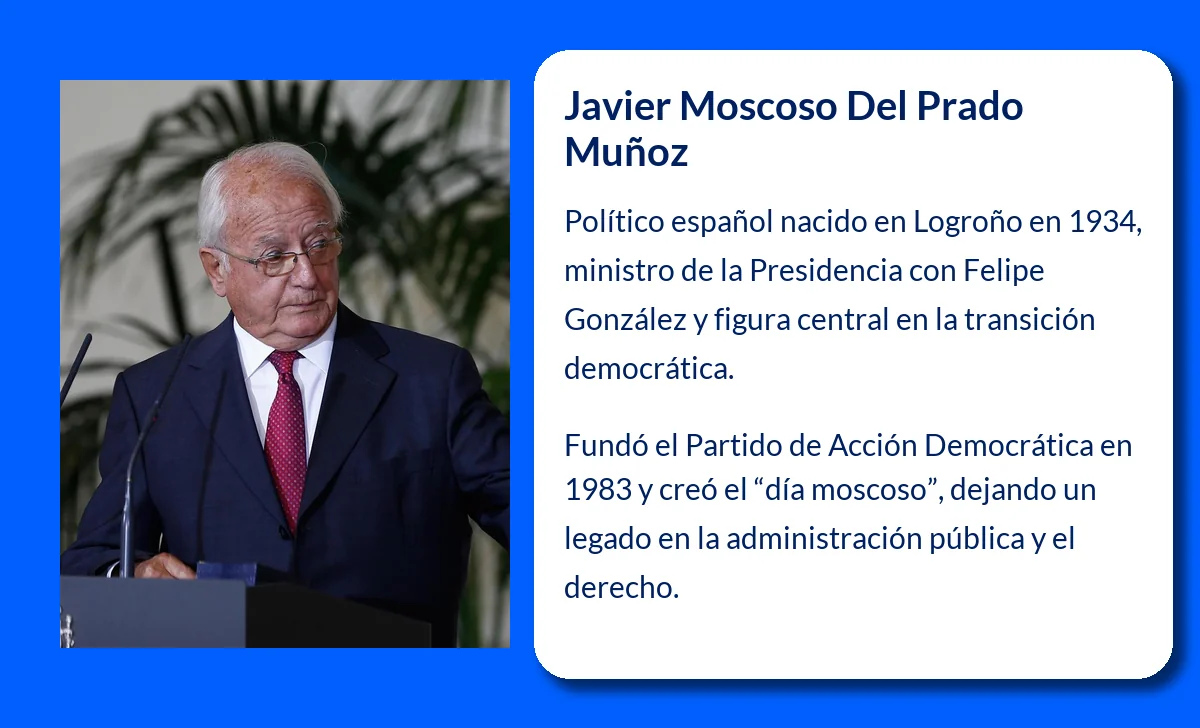 Javier Moscoso Del Prado Muñoz (1934-VVVV): Político