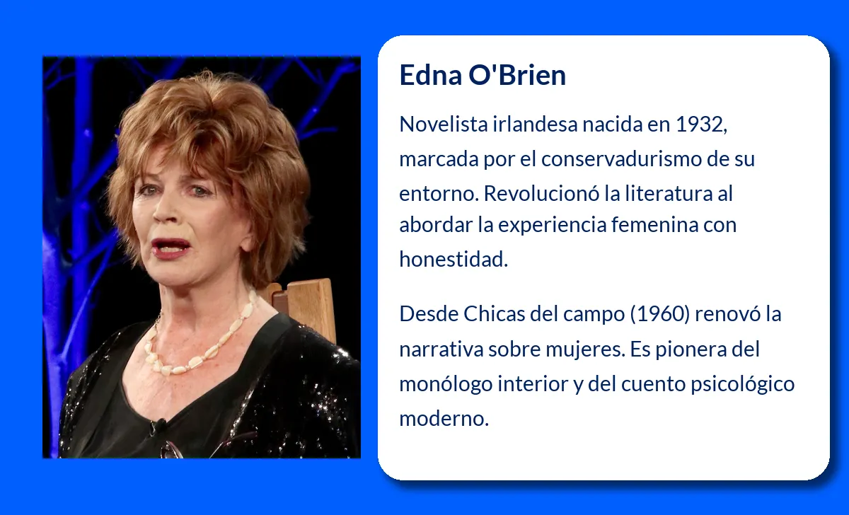 Edna O'Brien. - La escritora irlandesa que revolucionó la narrativa femenina