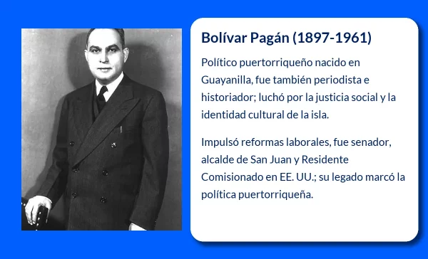 Bolívar Pagán. Un político puertorriqueño clave en la historia social y política de Puerto Rico