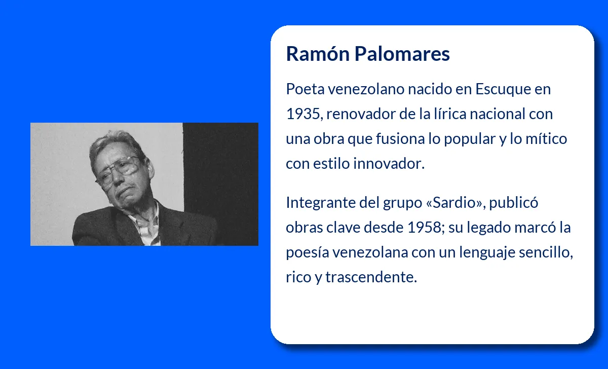 Ramón Palomares. El poeta venezolano que renovó la lírica de su país