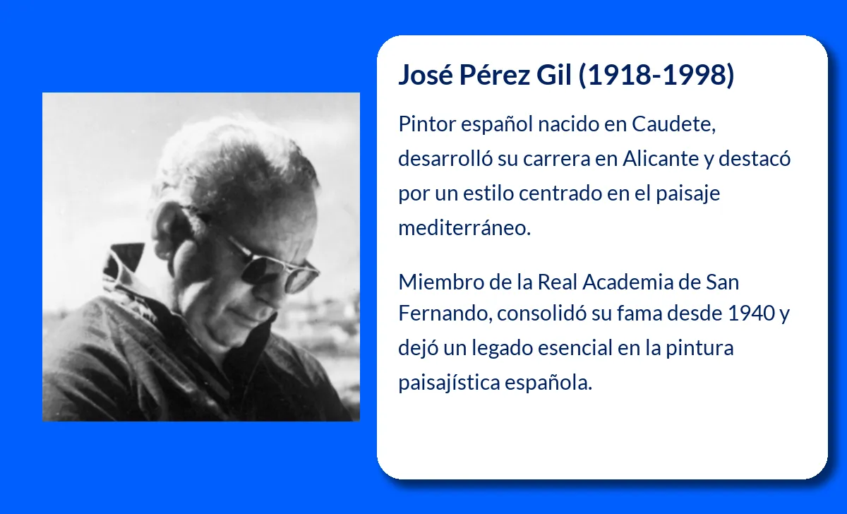 Pérez Gil José. El pintor que capturó la esencia de Alicante a través de sus paisajes