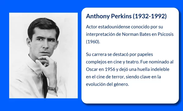 Anthony Perkins (1932-1992). El actor que definió el terror psicológico con Psicosis.